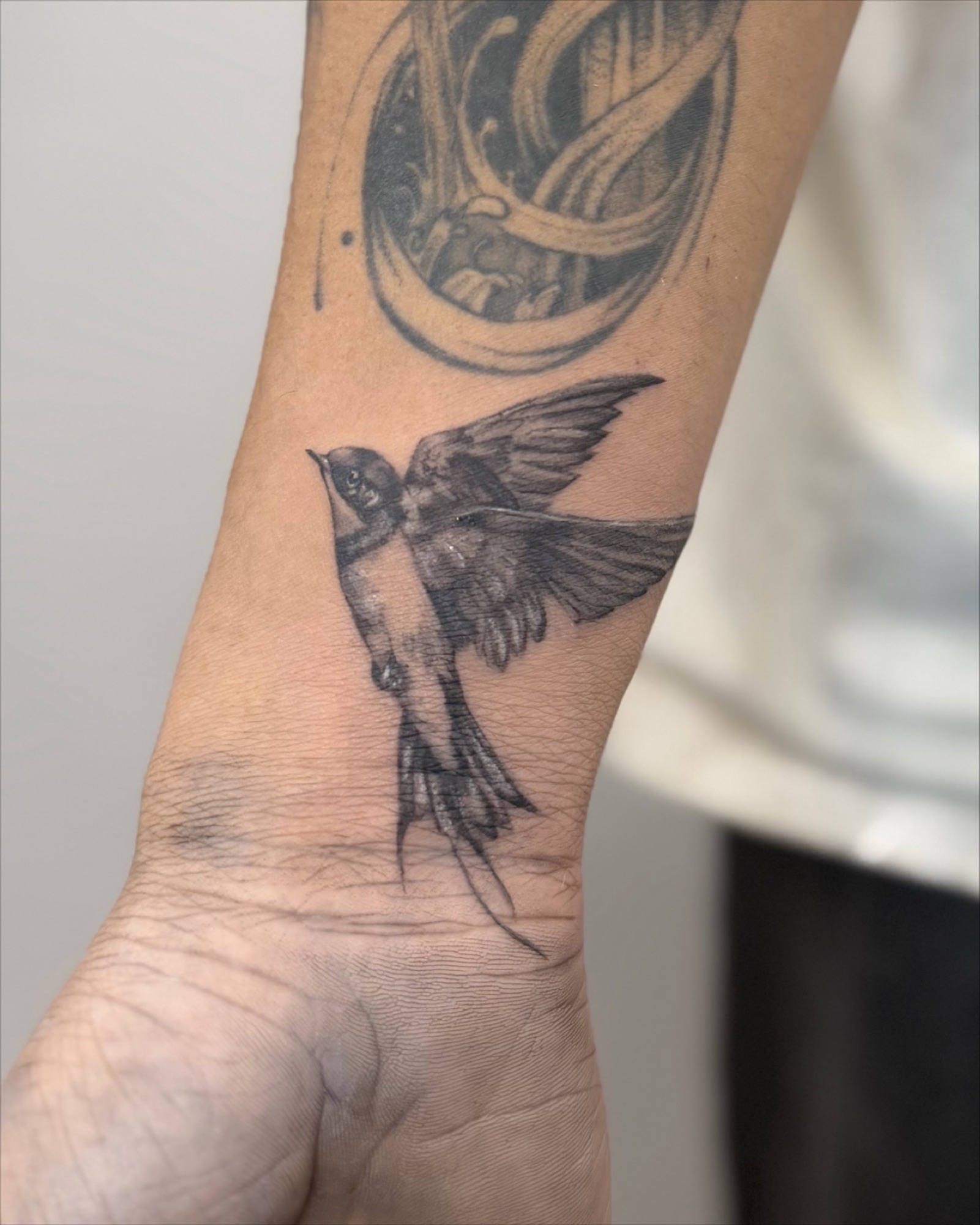 HIM 黑灰紋身作品